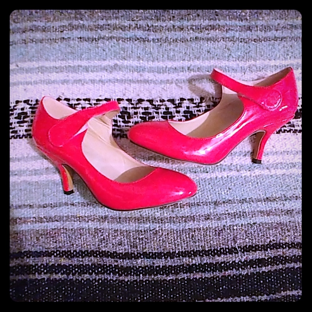 Hot pink Mary janes